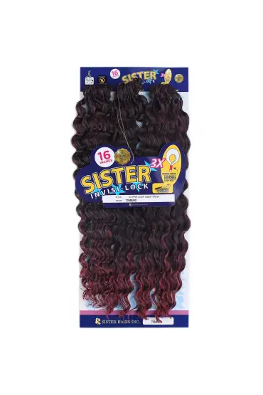 Sister Afro Dalgası Saç/Siyah Kızıl Ombreli 1B/BG  