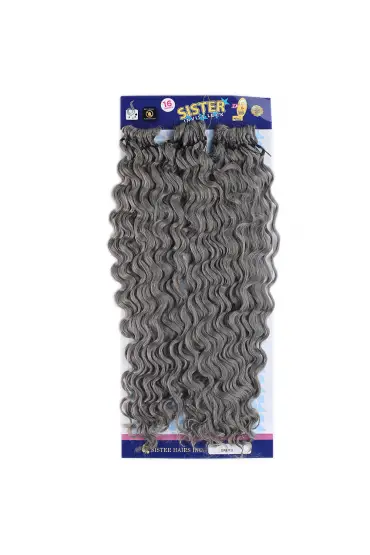 Sister Afro Dalgası Saç / Orta Ton Gri Grey 2   