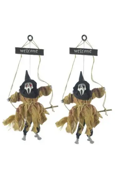 Halloween Sensörlü Sesli Işıklı Welcome İskelet Kahverengi  