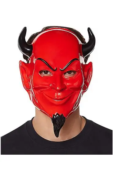 Kırmızı Renk Plastik Rubie&39s Costume Devil Mask Şeytan Maskesi 20x30 cm  