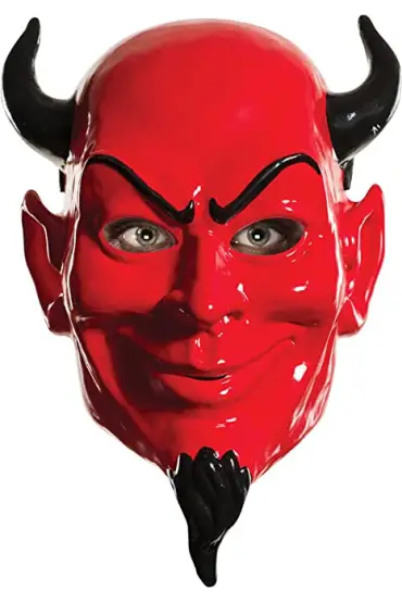 Kırmızı Renk Plastik Rubie&39s Costume Devil Mask Şeytan Maskesi 20x30 cm  