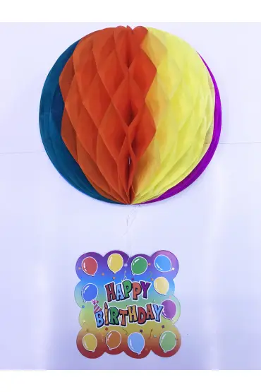 Kağıt Süs Happy Birthday Dekor 55 cm-0748  