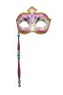 Venedik Masquerade Sopalı Maske Pembe Renk 17x35 cm  