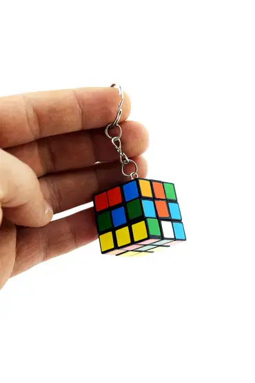 Nostaljik Zeka Küpü Sihirli Mini Rubik Anahtarlık  