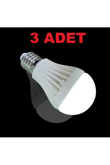 7W Enerji Tasarruflu Led Ampul ( 3 Adet )  