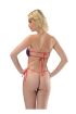 Mor Pembe Dantelli Fantezi Bodysuit