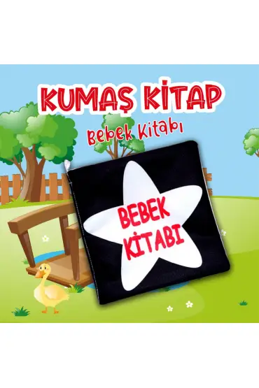  247  Bebek Siyah-Beyaz Kumaş Sessiz Kitap