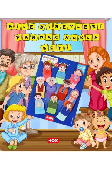  247  Aile 10 Parça Parmak Kukla , Eğitici Oyuncak