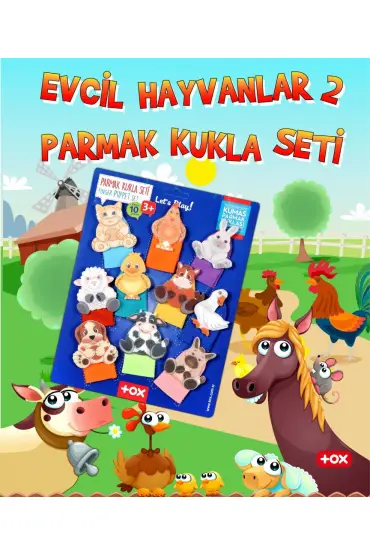  247  Evcil Hayvanlar 10 Parça Parmak Kukla , Eğitici Oyuncak