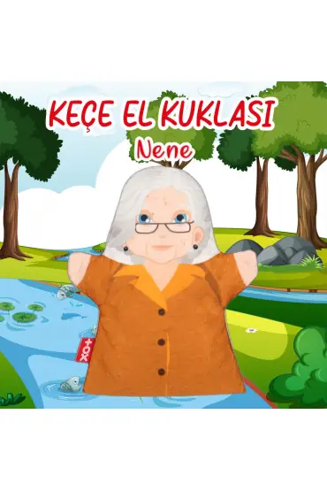  247  Babaanne Aile Bireyleri Keçe El Kukla