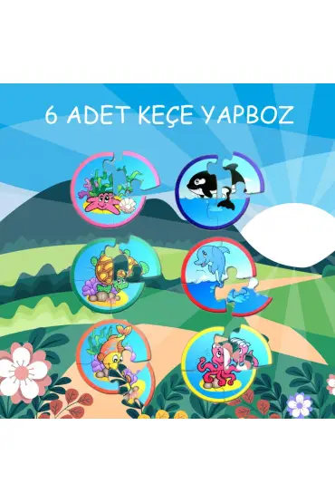  247  Su Canlıları 2+ Keçe Yapboz - Puzzle