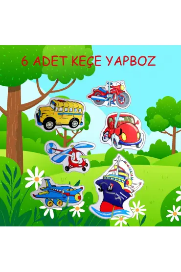  247  Ulaşım Araçları 2+ Keçe Yapboz - Puzzle