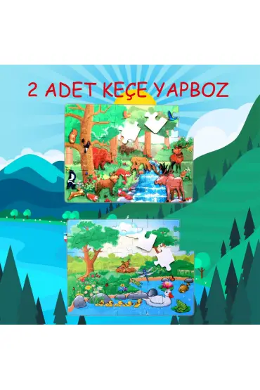  247  Orman 5+ Keçe Yapboz - 5 Yaş Puzzle