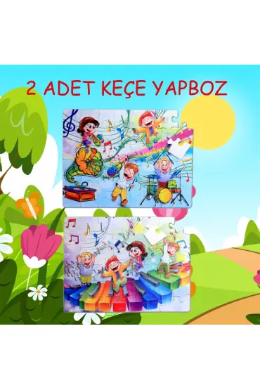  247  Müzik 5+ Keçe Yapboz - 5 Yaş Puzzle