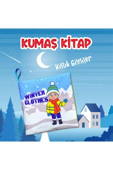  247  İngilizce Kışlık Giysiler Kumaş Sessiz Kitap