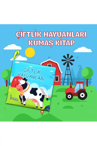  247  Çiftlik Hayvanları Kumaş Sessiz Kitap