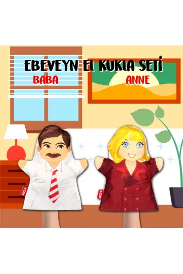  247 2 Parça  Ebeveyn El Kukla Set , Eğitici Oyuncak