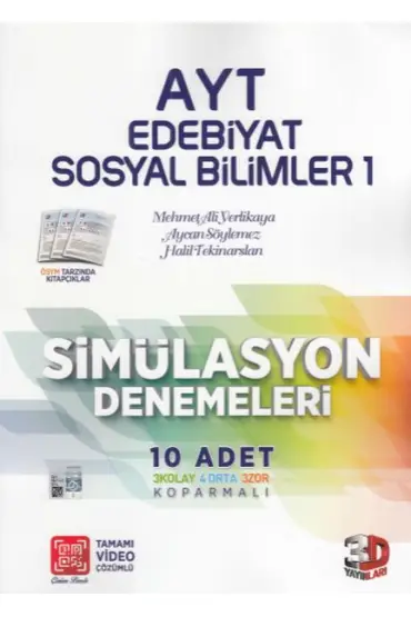  404 3D AYT Edebiyat Sosyal Bilimler 1 Tamamı Video Çözümlü Simülasyon Denemeleri (Yeni)