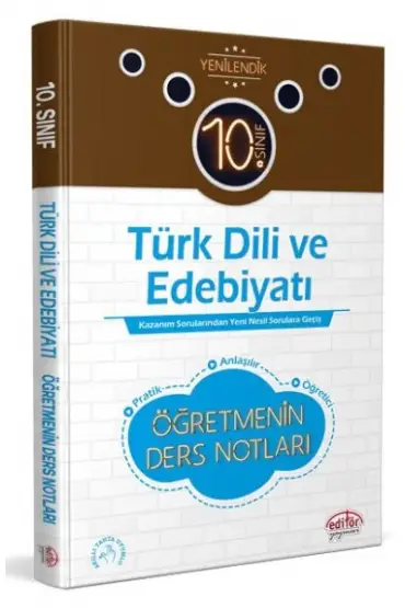  404 Editör 10.Sınıf Türk Dili ve Edebiyatı Öğretmenin Ders Notları (YENİ)