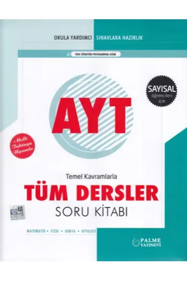  404 Palme AYT Sayısal Temel Kavramlarla Tüm Dersler Soru Kitabı