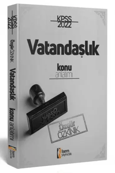  404 İsem Yayıncılık 2022 KPSS Vatandaşlık Konu Anlatımı