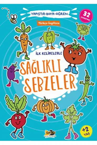  404 İlk Kelimelerle Sağlıklı Sebzeler Yapıştır-Boya-Öğren