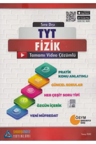  404 Sıradışı Analiz TYT Fizik Tamamı Çözümlü Konu Özetli Soru Bankası (Yeni)