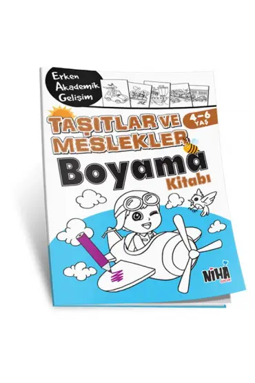  404 EAG Taşıtlar ve Meslekler Boyama Kitabı 4-6 Yaş