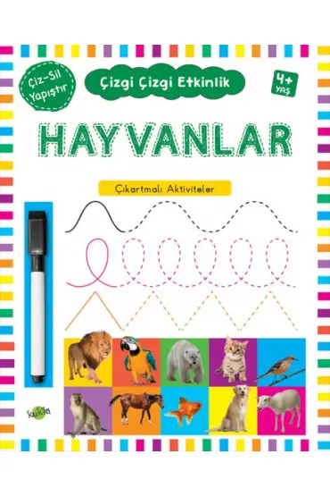  404 Çizgi Çizgi Etkinlik- Hayvanlar (4+ Yaş)