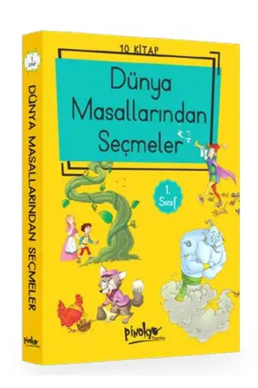  404 1. Sınıf Dünya Masallarından Seçmeler (10 Kitaplık Set - Düz Yazılı)