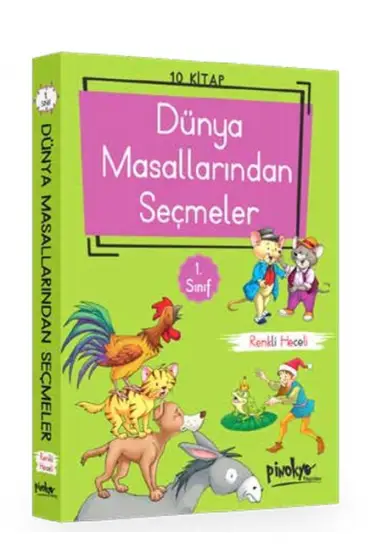  404 1. Sınıf Dünya Masallarından Seçmeler - 10 Kitap Takım-Heceli