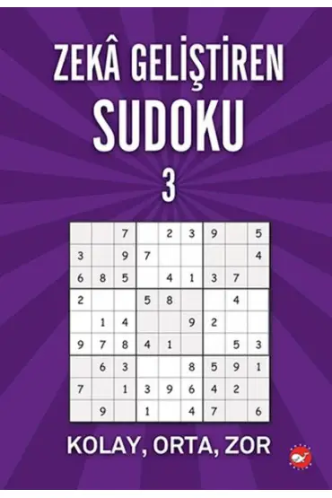  Zeka Geliştiren Sudoku 3 - Kolay - Orta - Zor