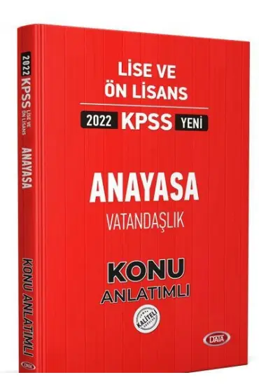  Data 2022 KPSS Lise ve Ön Lisans Anayasa Vatandaşlık Soru Bankası