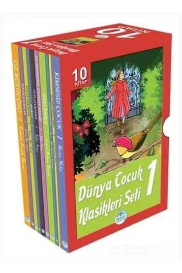  Dünya Çocuk Klasikleri Seti 1 (10 Kitap Kutulu)