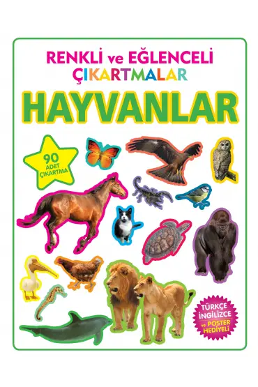  Renkli ve Eğlenceli Çıkartmalar Hayvanlar