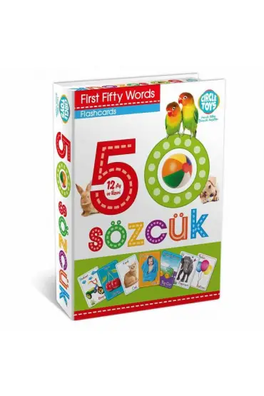  Circle Toys İlk 50 Sözcük İngilizce Türkçe Kartlar