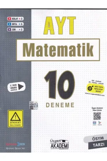  Üçgen Akademi AYT Matematik 10 lu Deneme Sınavı