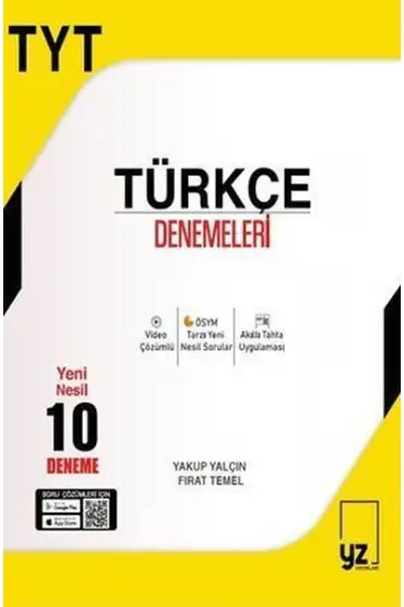  YZ Yayınları TYT Türkçe 10 Deneme