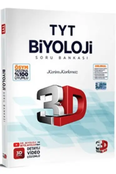  3D 2023 TYT Biyoloji Tamamı Video Çözümlü Soru Bankası