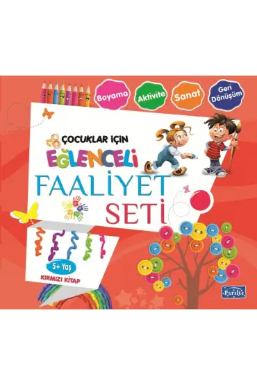  Eğlenceli Faaliyet Seti - Kırmızı Kitap - 5+ Yaş