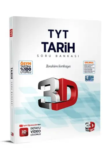  3D 2023 TYT Tarih Tamamı Video Çözümlü Soru Bankası