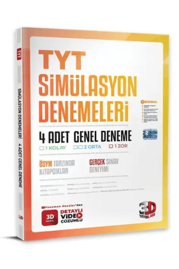  3D 2023 TYT 4`lü Simülasyon Genel Deneme