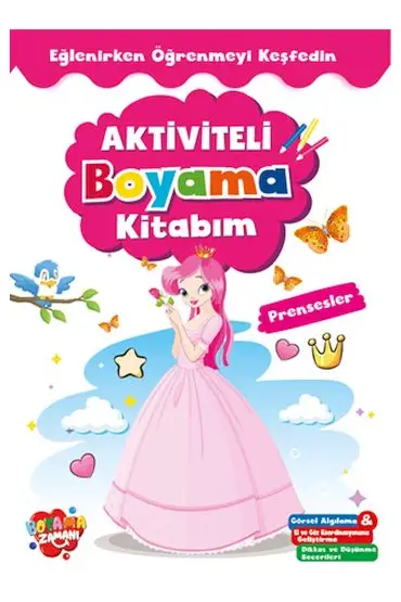  Aktiviteli Boyama Kitabı Prensesler