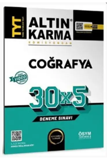  Altın Karma TYT Coğrafya 30 x 5 Deneme