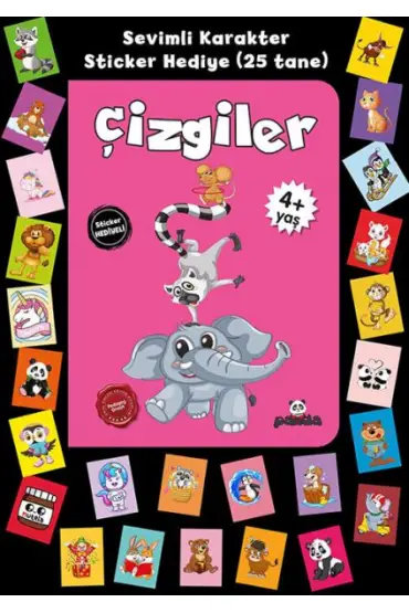  Stickerlı 4+ Yaş Çizgiler