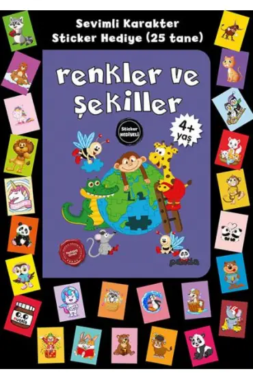  Stickerlı 4+ Yaş Renkler ve Şekiller