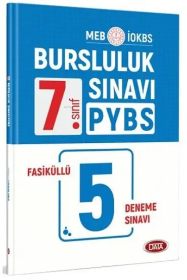  Data 7. Sınıf Bursluluk PYBS Sınavı Fasiküllü 5 Deneme Sınavı