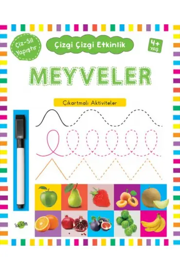  Çizgi Çizgi Etkinlik- Meyveler (4+ Yaş)