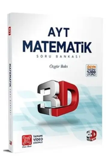  3D 2023 AYT 3D Matematik Tamamı Video Çözümlü Soru Bankası