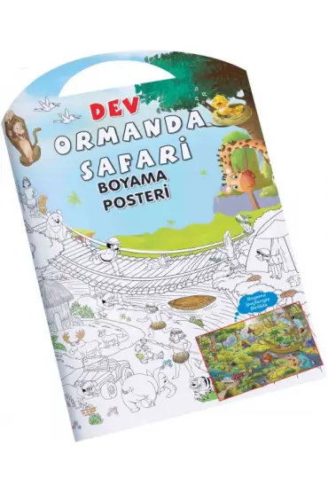  Ormanda Safari Dev Boyama Posteri